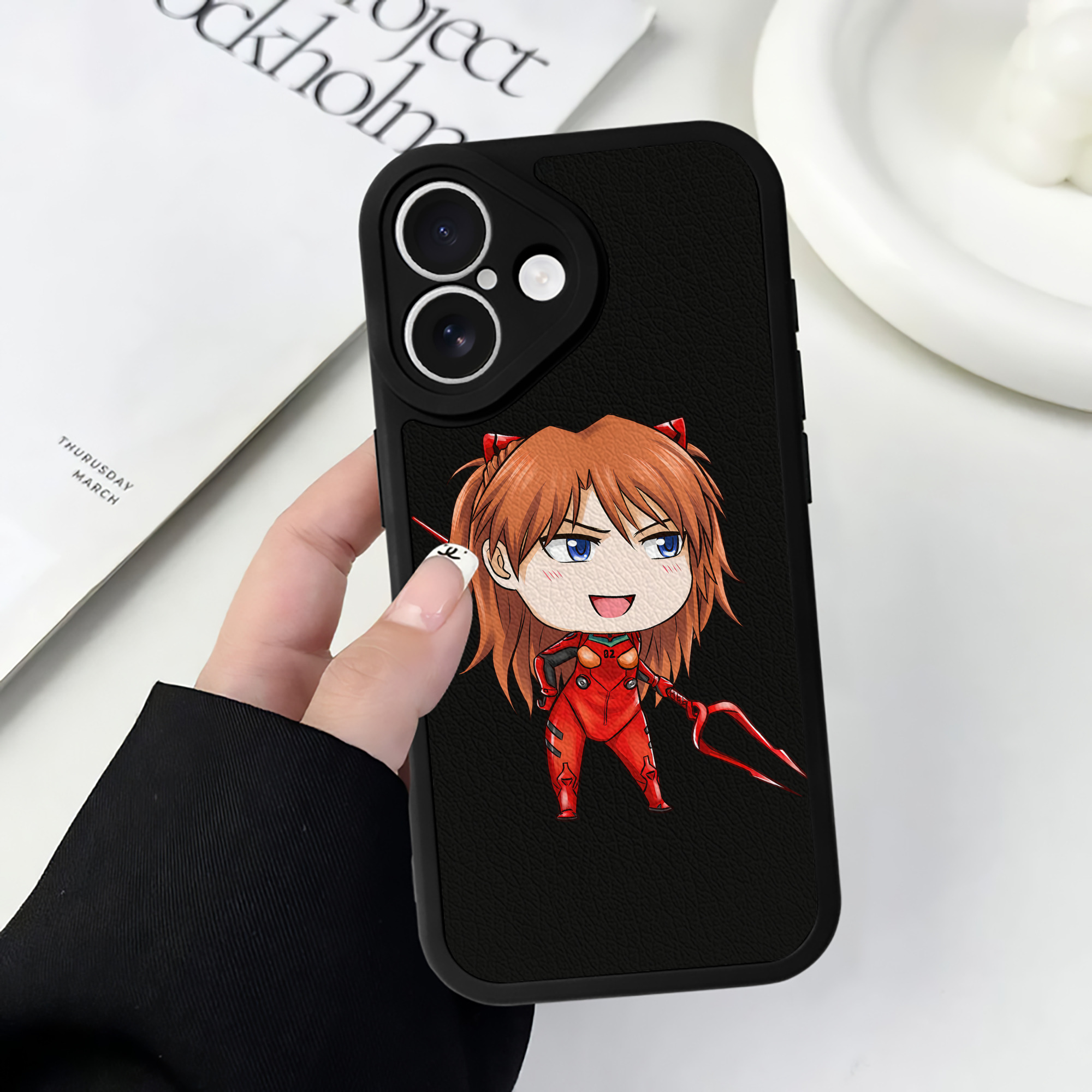 （画像用） EVA 新世紀エヴァンゲリオン 【iPhone 16シリーズ対応】シリコンスマホケース（レザー調） 材質：シリコン